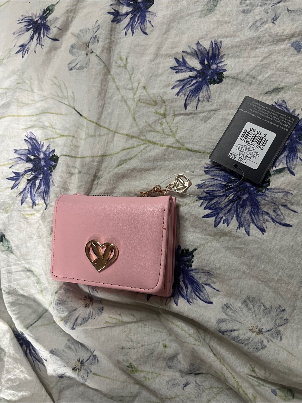 NWT Playboy Pink Faux Leather Wallet – Heart Logo Bifold Zip Wallet 💖🎀